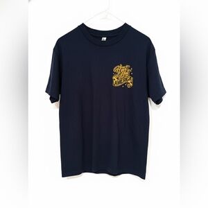 A1 Classics Lowrider Hot Rod “Heartbeat of America” Tee - Navy/Gold